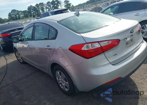 2016 Kia Forte Lx из США, поврежденный, VIN KNAFK4A64G5520307